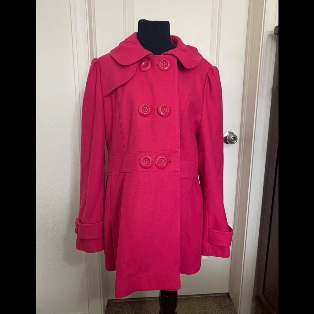 Worthington XL Hot Pink Pea Coat